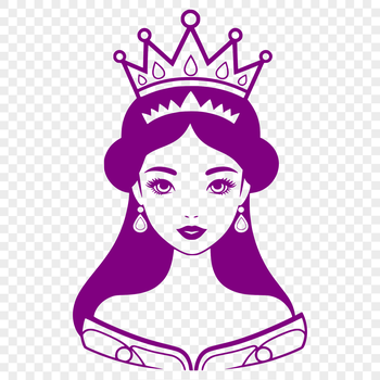 A digitally created illustration of a young female princess in regal attire.