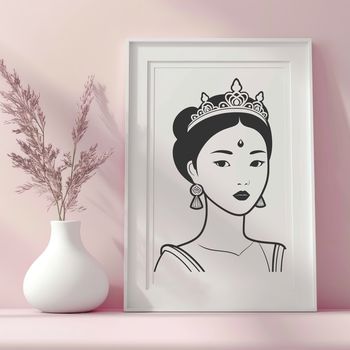 A high-quality vector image of a young female princess character.
