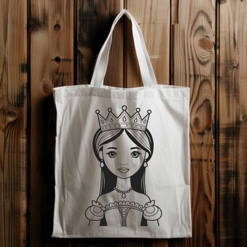 A young female princess in regal attire with a crown on her head.