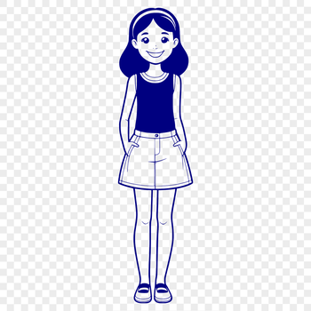 Vector portrait of a child, suitable for digital design applications.