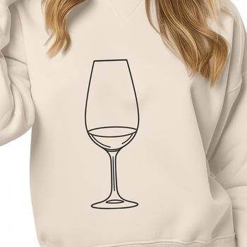 An SVG design featuring a simple wine glass with a pour spout, ideal for cutting machines or laser cutters.