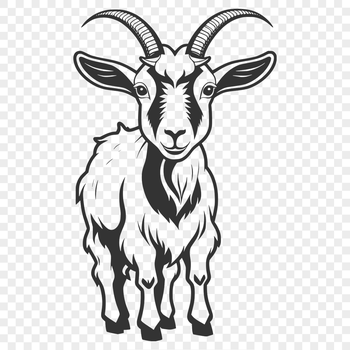 A detailed illustration of a farm animal, created as a vector graphic.
