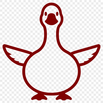 A detailed illustration of a white bird with long neck and legs.