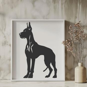 A large breed dog standing on its hind legs, suitable for vector graphics and digital designs.