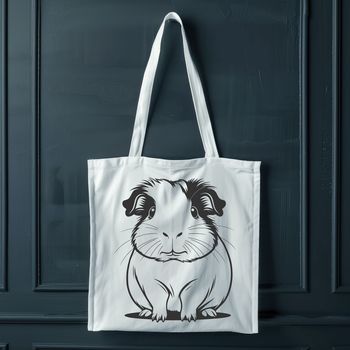 A detailed illustration of a guinea pig for use in vector graphics and designs.