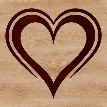 A simple red heart shape designed as vector art, suitable for various uses.