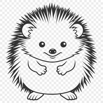 A cartoon-style illustration of a hedgehog, suitable for vector graphic design.