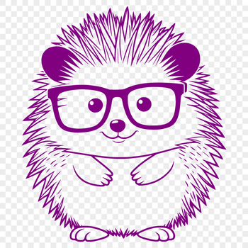 A small mammal wearing glasses in a humorous illustration style.
