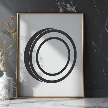 A simple line art illustration of a hockey puck in motion on ice.