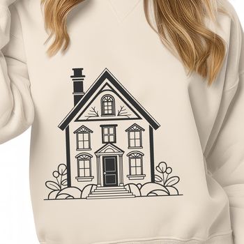 A 2D illustration of a residential building.
