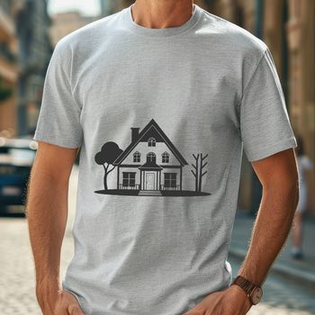 Simple house illustration in SVG format for graphic design purposes.