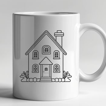 A simple house design made with vector graphics, ideal for cutting machines and laser cutters.