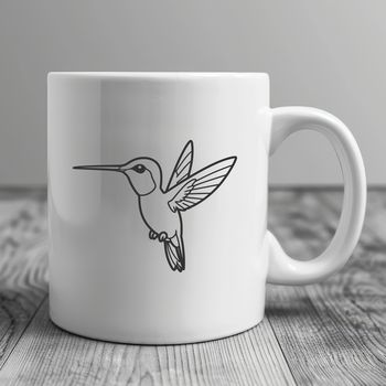 An intricate vector design featuring a close-up of a hummingbird's beak.
