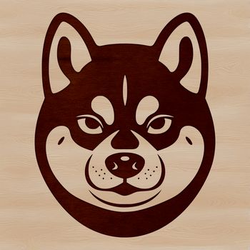 A vector illustration of a Shiba Inu dog breed's head, suitable for various design applications.