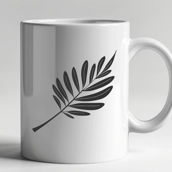 An isolated SVG image of a stylized leaf design suitable for digital use.