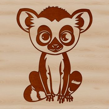 Lemur clip art designed as a vector graphic suitable for commercial or personal use.