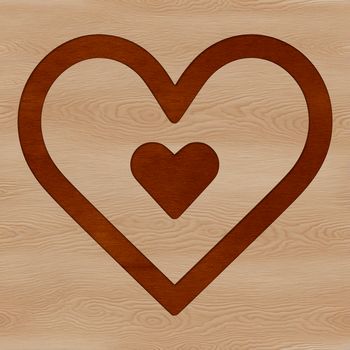 A simple line drawing of a love heart shape commonly used in Valentines and wedding designs.