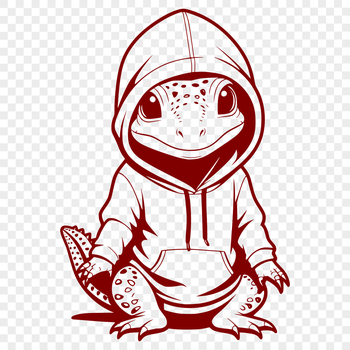 A vector graphic representation of a reptile in its natural form.