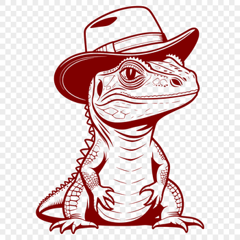 A reptile lizard illustration in vector format.