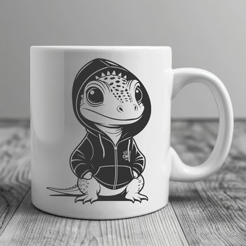 A colorful illustration of a lizard in various poses, suitable for vector graphics and cutting machines.