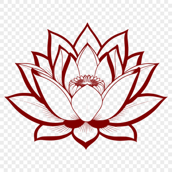 An illustration of the lotus flower, a symbol in various Eastern religions.