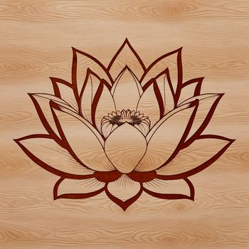 A high-quality vector design of a lotus flower, suitable for use as a stencil or template for cutting machines like Cricut.