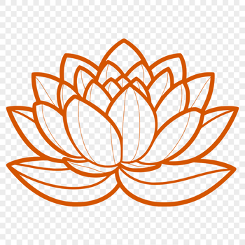 An illustration of a lotus flower in bloom, with intricate details suitable for vector design.