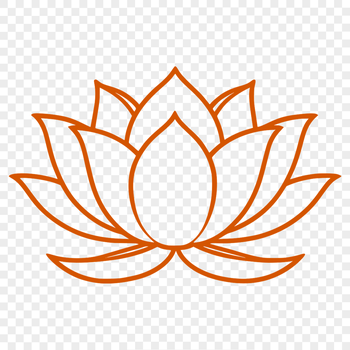 A stylized illustration of the lotus flower, commonly used in various forms of art and design.