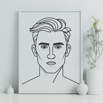 Male figure illustration created as a vector graphic.