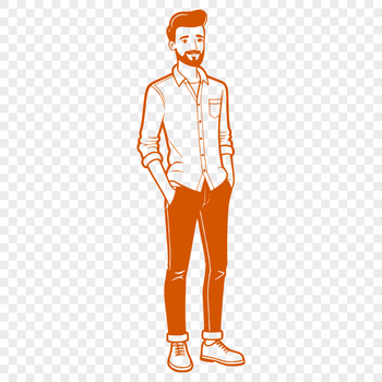 An SVG icon of a person, suitable for graphic design and digital crafting applications.