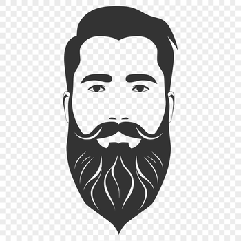 Male figure with beard in a digital vector illustration format.