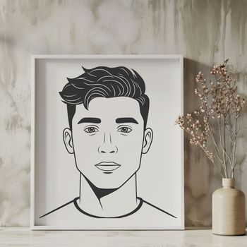 A man illustration in a digital format suitable for various applications and uses.