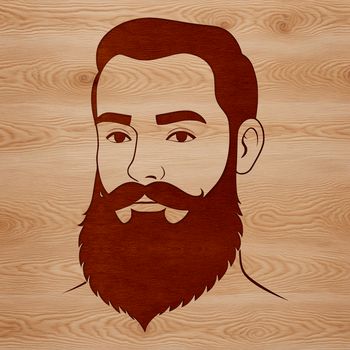 An outline vector graphic of a man's profile for design and crafting purposes.