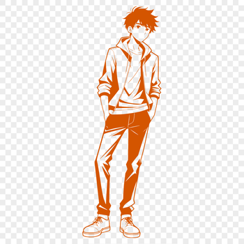 A high-quality, male figure created as a vector graphic, suitable for commercial or personal projects.