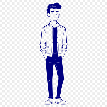 Male figure illustrated as a vector graphic in an SVG format.