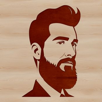An SVG image of a male figure, suitable for editing or cutting with design software.