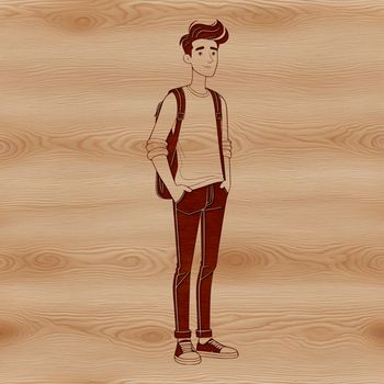 A male figure in a generic pose, suitable for various digital designs and crafts.