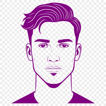 Male figure in simple vector style, ideal for graphic design and cutting machine projects.