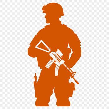 A high-quality digital illustration of a male soldier in uniform.