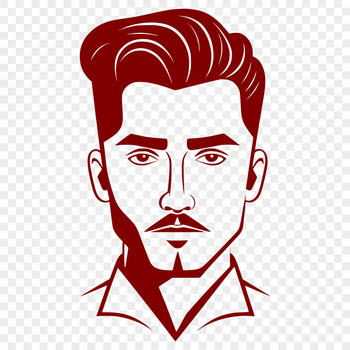 A male figure designed as a vector graphic with clean lines and simple details.
