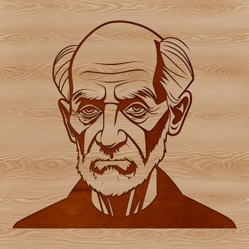 Male figure represented as a line art illustration in vector format.