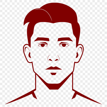 A male figure created as a digital vector art illustration.