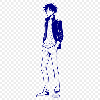 Male figure illustration created as vector art for commercial or personal design projects.