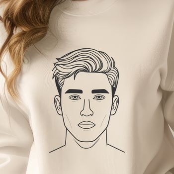 An illustration of a male figure in a neutral pose, suitable for vector art projects.