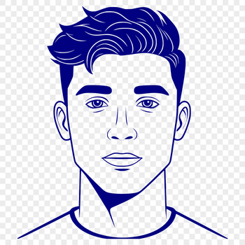 A male figure represented as a 2D vector image.