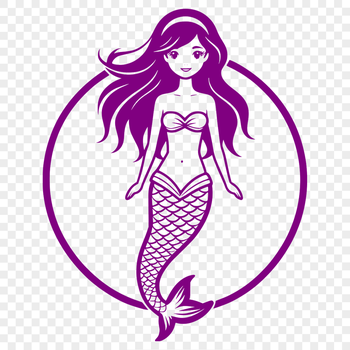 A mythical sea creature with a human upper body and fish tail, suitable for vector design projects.
