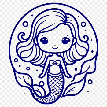 A mythical aquatic creature with human upper body and fish tail, designed as a vector graphic.