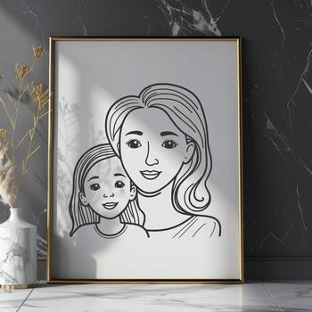 A simple vector illustration of a mother figure.