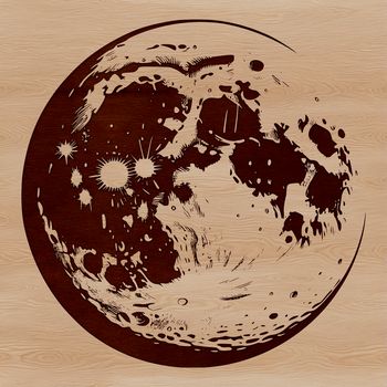 An editable vector design of a crescent Moon shape for digital applications.