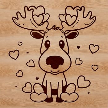A large North American wild animal with distinctive antlers and a gentle expression.